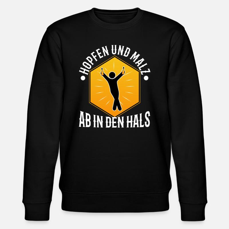 Hops and malt - Stanley/Stella CHANGER Unisex Organic Sweatshirt - black