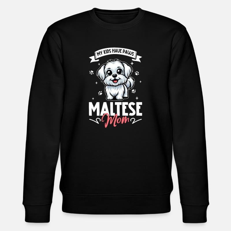 Malteser Mama - Stanley/Stella Unisex Bio-Sweatshirt CHANGER  - Schwarz