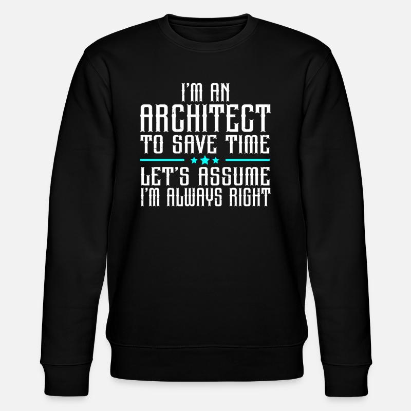 Architect Architecture - Stanley/Stella CHANGER Unisex Organic Sweatshirt - black