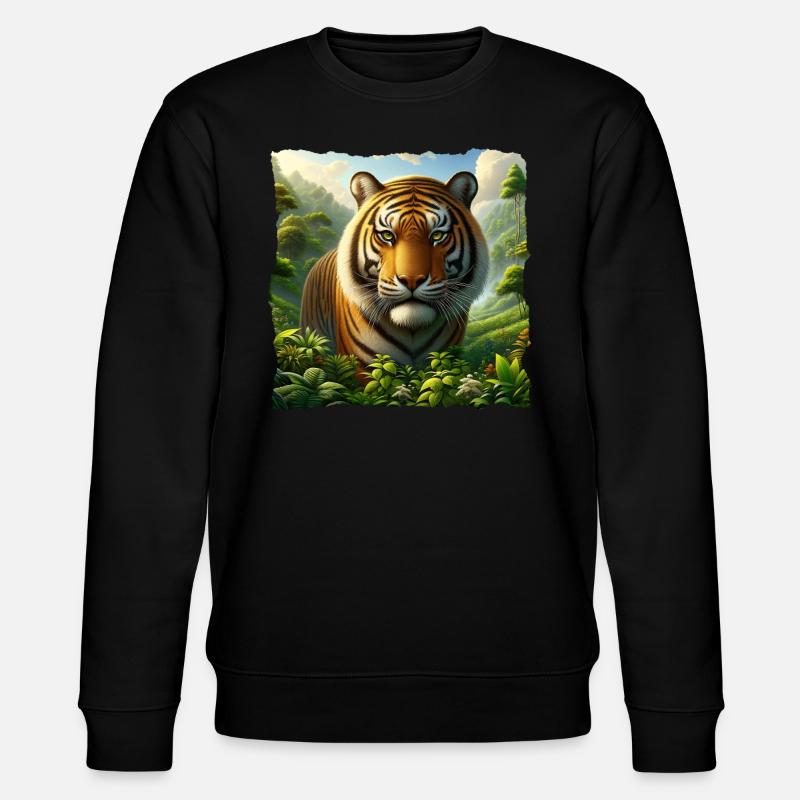 Malaysia Tiger - Stanley/Stella CHANGER Unisex Organic Sweatshirt - black