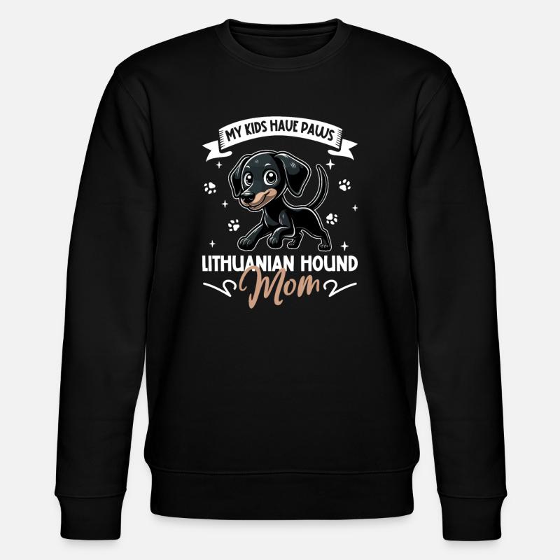 Litauische Bracke Mama - Stanley/Stella Unisex Bio-Sweatshirt CHANGER  - Schwarz