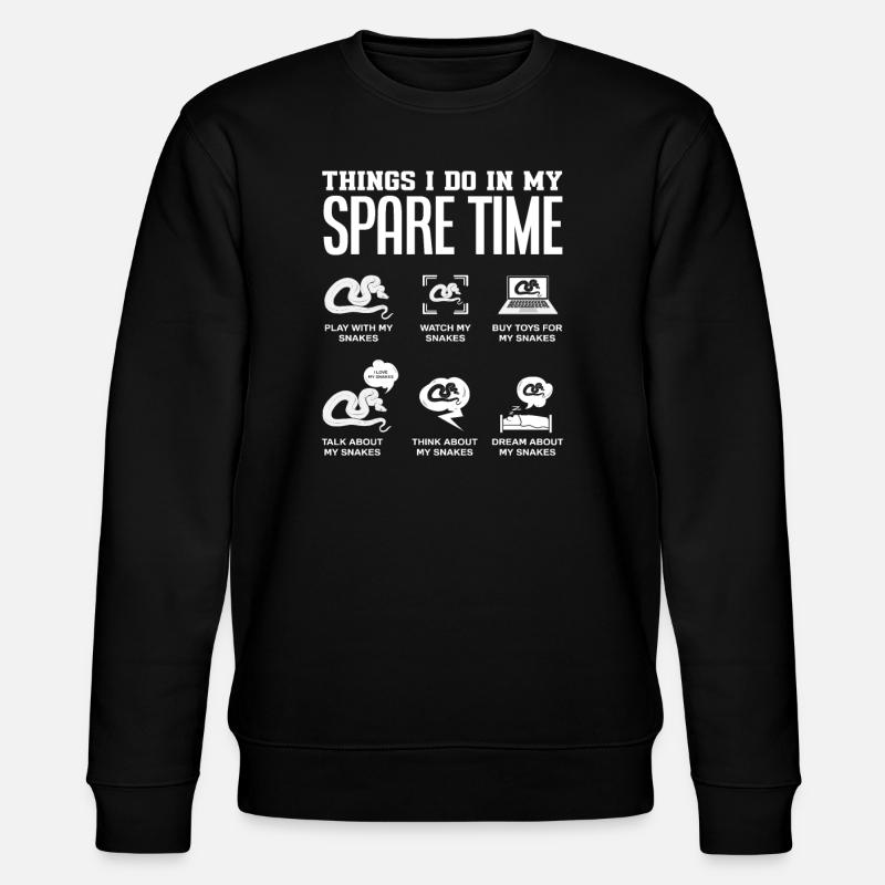 Schlange Freizeit - Stanley/Stella Unisex Bio-Sweatshirt CHANGER  - Schwarz
