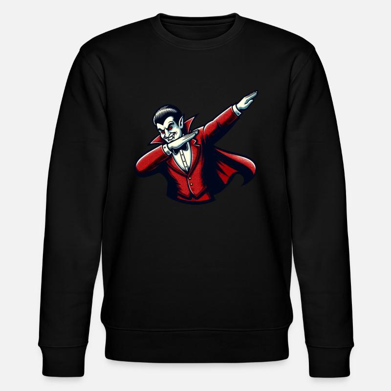 Dabbing Vampire Funny Dabbing Design - Stanley/Stella CHANGER Unisex Organic Sweatshirt - black