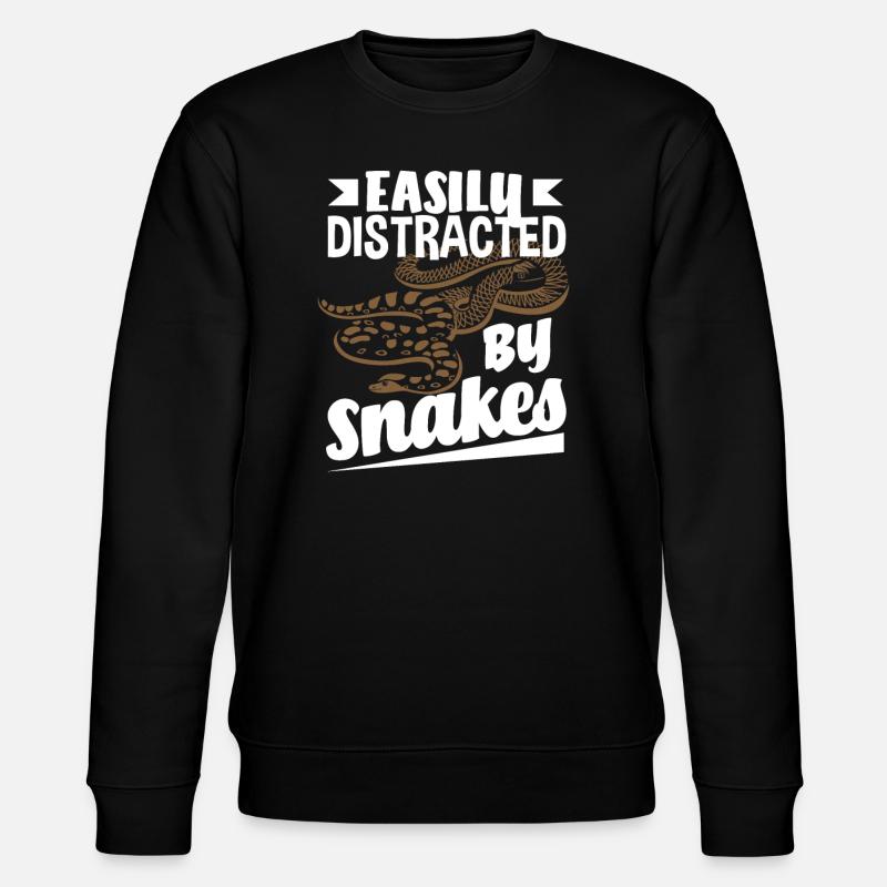 Snake Distracted - Stanley/Stella CHANGER Unisex Organic Sweatshirt - black