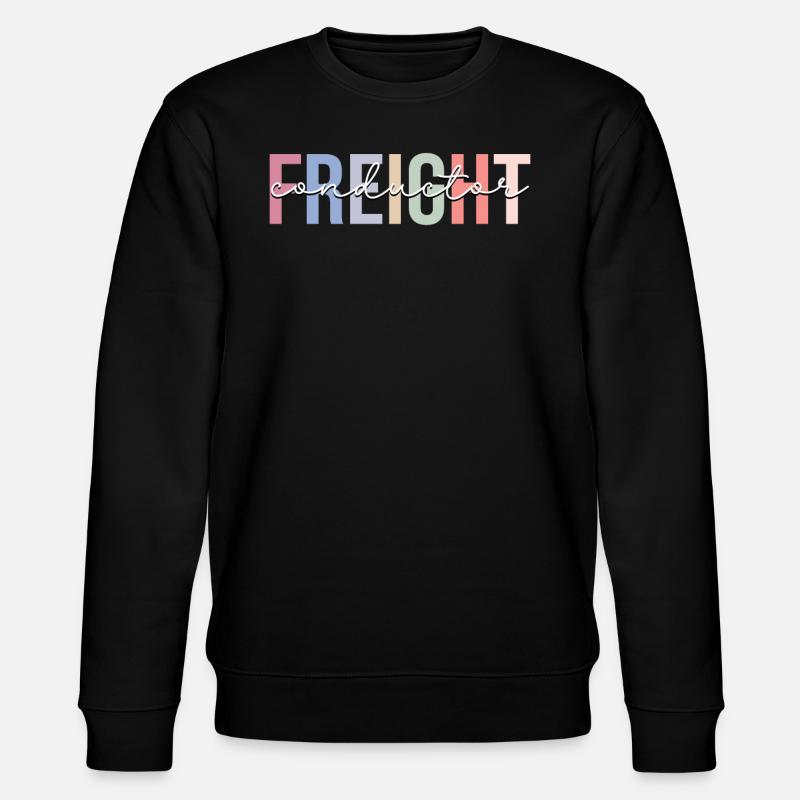 Railway freight train attendant - Stanley/Stella CHANGER Unisex Organic Sweatshirt - black