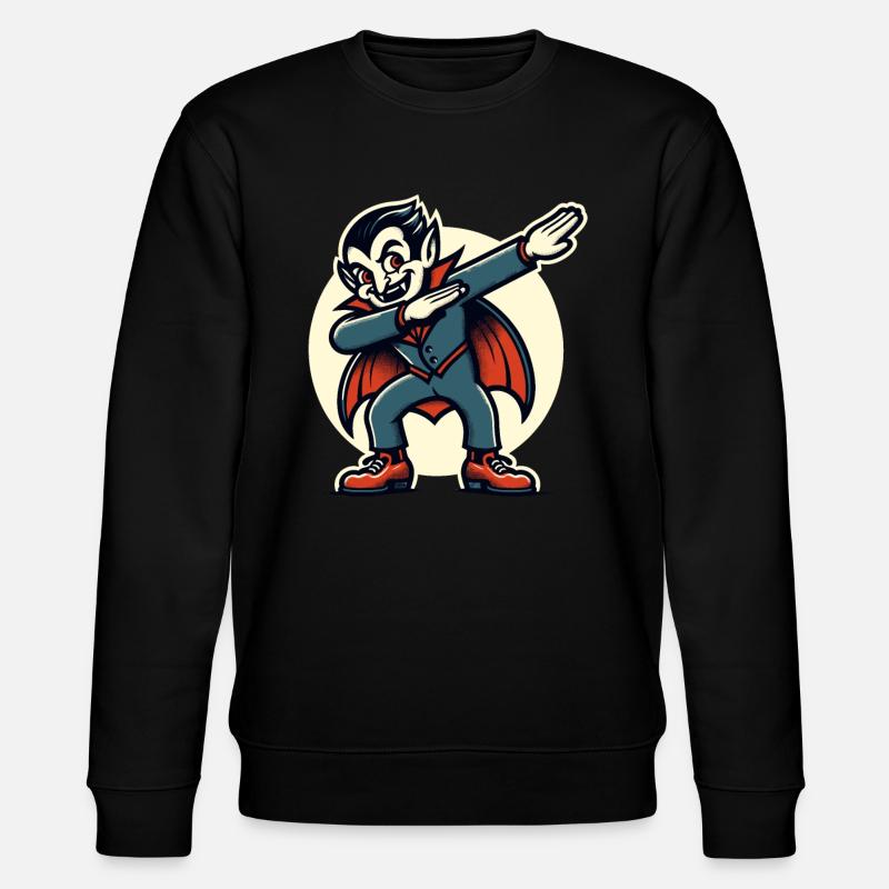 Dabbing Vampire Funny Dabbing Design - Stanley/Stella CHANGER Unisex Organic Sweatshirt - black
