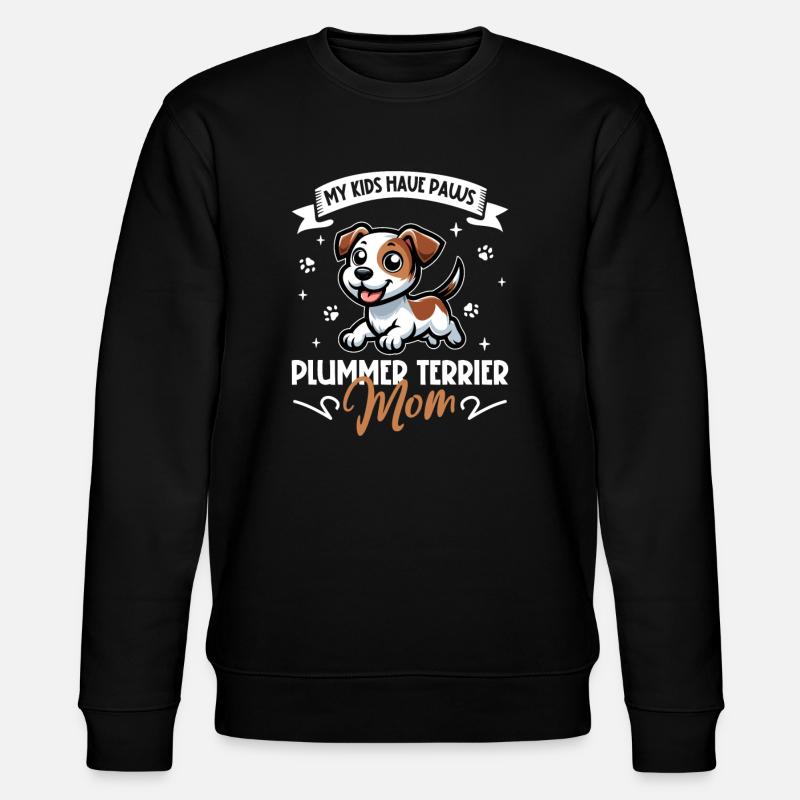 Plummer Terrier Mom - Stanley/Stella CHANGER Unisex Organic Sweatshirt - black