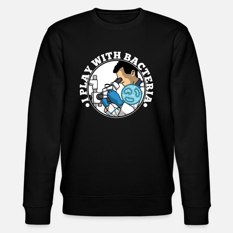 I play with bacteria - Stanley/Stella Unisex Bio-Sweatshirt CHANGER  - Schwarz