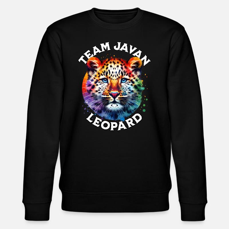 Java Leopard Sayings - Stanley/Stella CHANGER Unisex Organic Sweatshirt - black