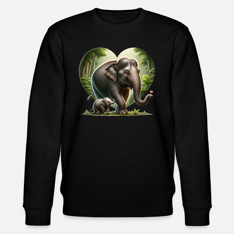 Dwarf elephant - Stanley/Stella CHANGER Unisex Organic Sweatshirt - black