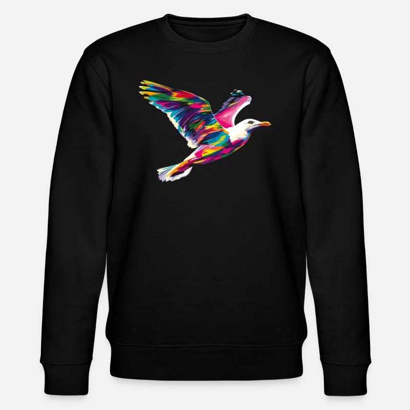 Seemöwe Möwe Seevogel Popart - Stanley/Stella Unisex Bio-Sweatshirt CHANGER  - Schwarz