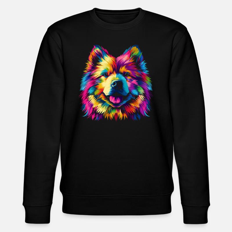 Samojeden Hund Popart - Stanley/Stella Unisex Bio-Sweatshirt CHANGER  - Schwarz