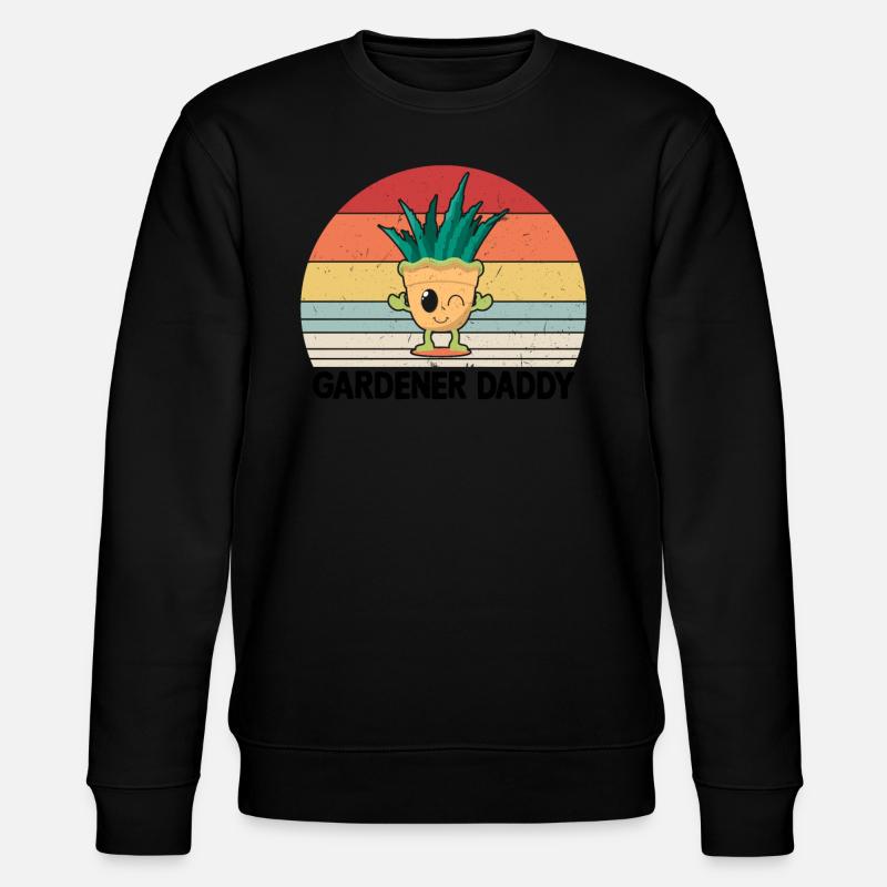 Gardening Daddy Gardener Daddy - Stanley/Stella Unisex Bio-Sweatshirt CHANGER  - Schwarz