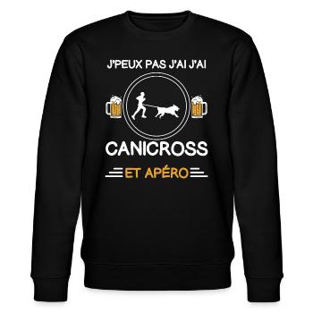 I can't I canicross aperitif trainer - Stanley/Stella CHANGER Unisex Organic Sweatshirt - black - Front - Nik (191cm) & Marisol (170cm)