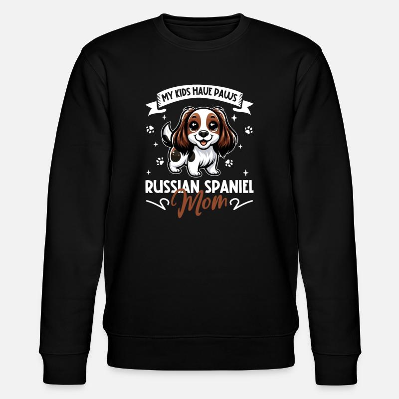 Russian Spaniel Mom - Stanley/Stella CHANGER Unisex Organic Sweatshirt - black