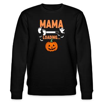 Mama Loading Halloween - Stanley/Stella Unisex Bio-Sweatshirt CHANGER  - Schwarz - Vorne - Nik (191cm) & Marisol (170cm)