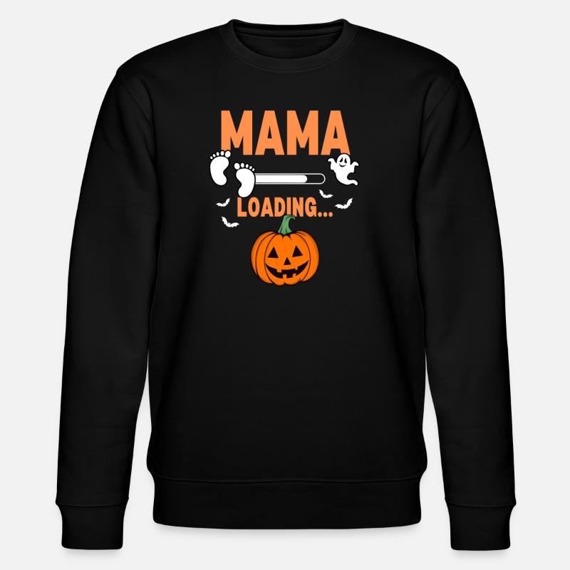 Mama Loading Halloween - Stanley/Stella Unisex Bio-Sweatshirt CHANGER  - Schwarz