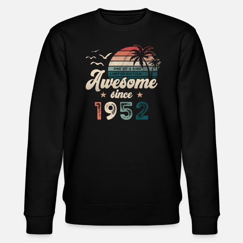 Anniversaire 1952 Palmiers - Sweat bio CHANGER Stanley/Stella Unisexe - noir