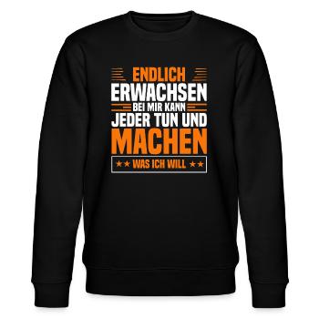 Jugendliche Feier Jugendweihe - Stanley/Stella Unisex Bio-Sweatshirt CHANGER  - Schwarz - Vorne - Nik (191cm) & Marisol (170cm)