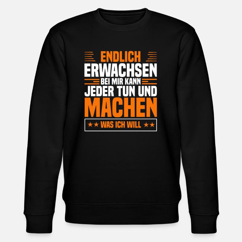 Jugendliche Feier Jugendweihe - Stanley/Stella Unisex Bio-Sweatshirt CHANGER  - Schwarz