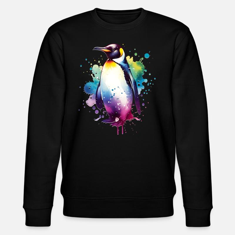 Galapagos Pinguin - Stanley/Stella Unisex Bio-Sweatshirt CHANGER  - Schwarz