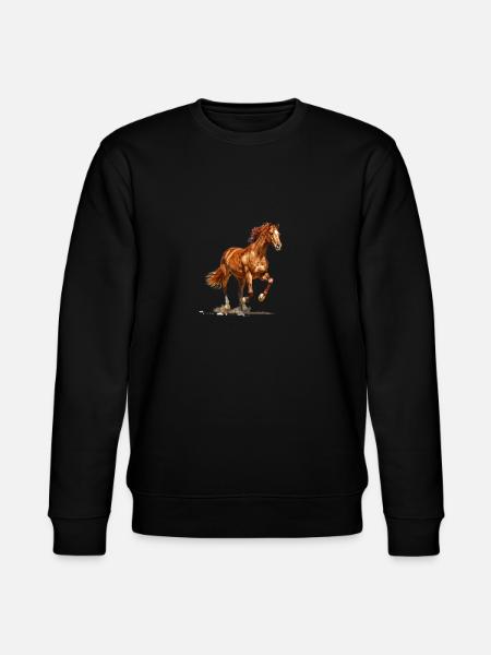 Running horse in motion - Stanley/Stella CHANGER Unisex Organic Sweatshirt - black