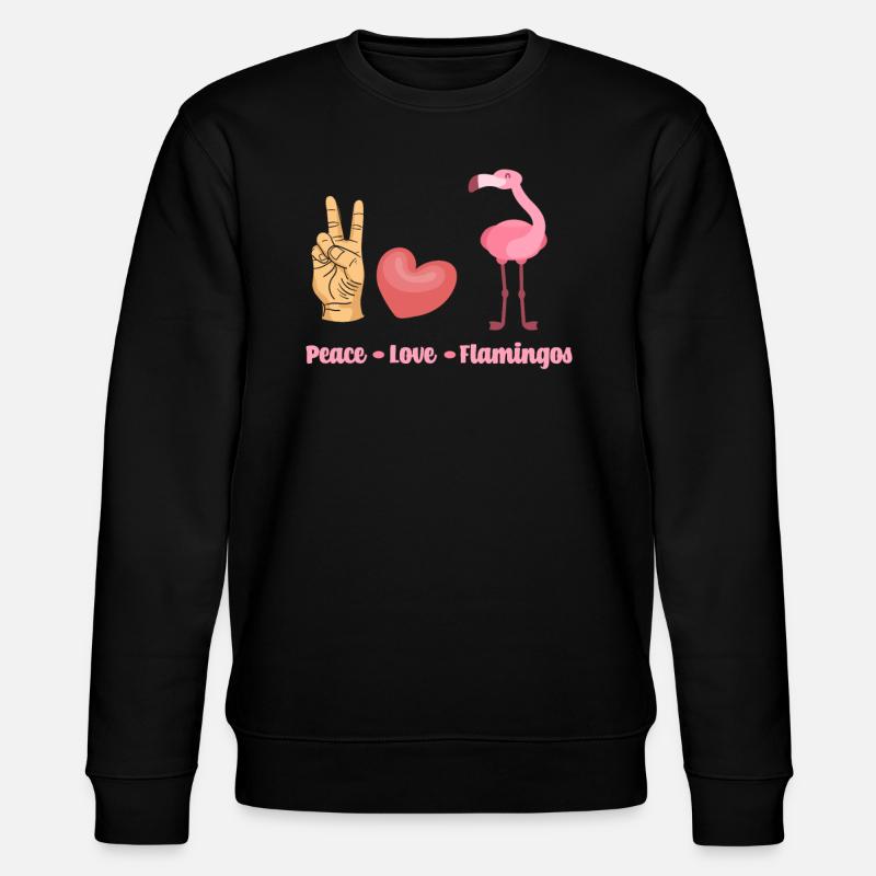 Flamingo Friede Liebe - Stanley/Stella Unisex Bio-Sweatshirt CHANGER  - Schwarz