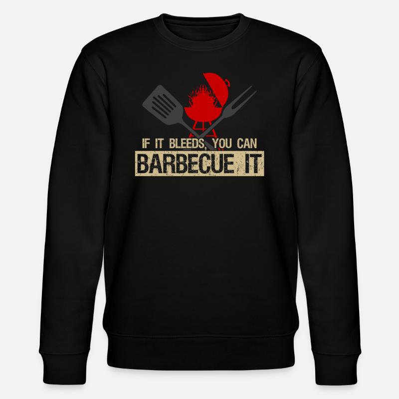 BBQ Barbecue Viande Steak - Sweat bio CHANGER Stanley/Stella Unisexe - noir