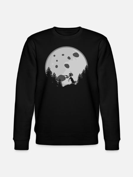 Praying Mantis with Moon - Stanley/Stella CHANGER Unisex Organic Sweatshirt - black