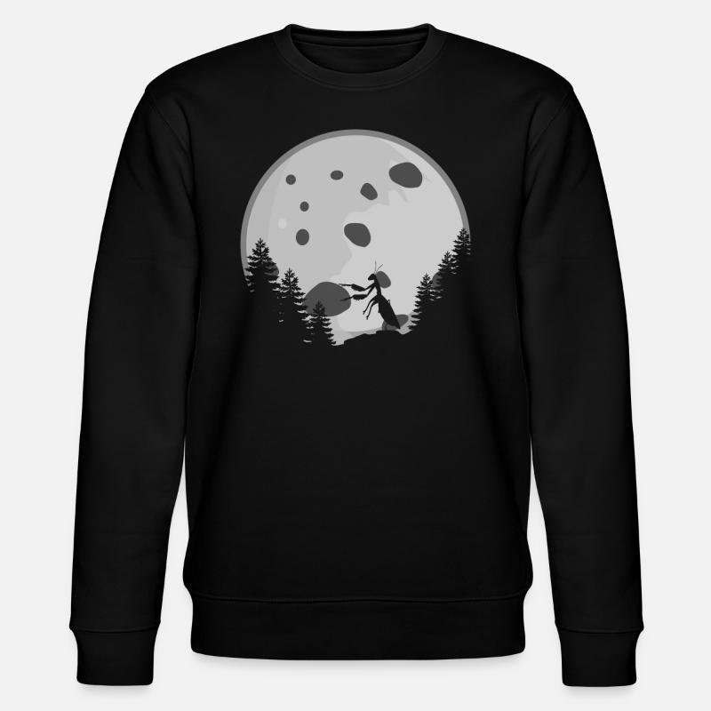 Praying Mantis with Moon - Stanley/Stella Unisex Bio-Sweatshirt CHANGER - Schwarz