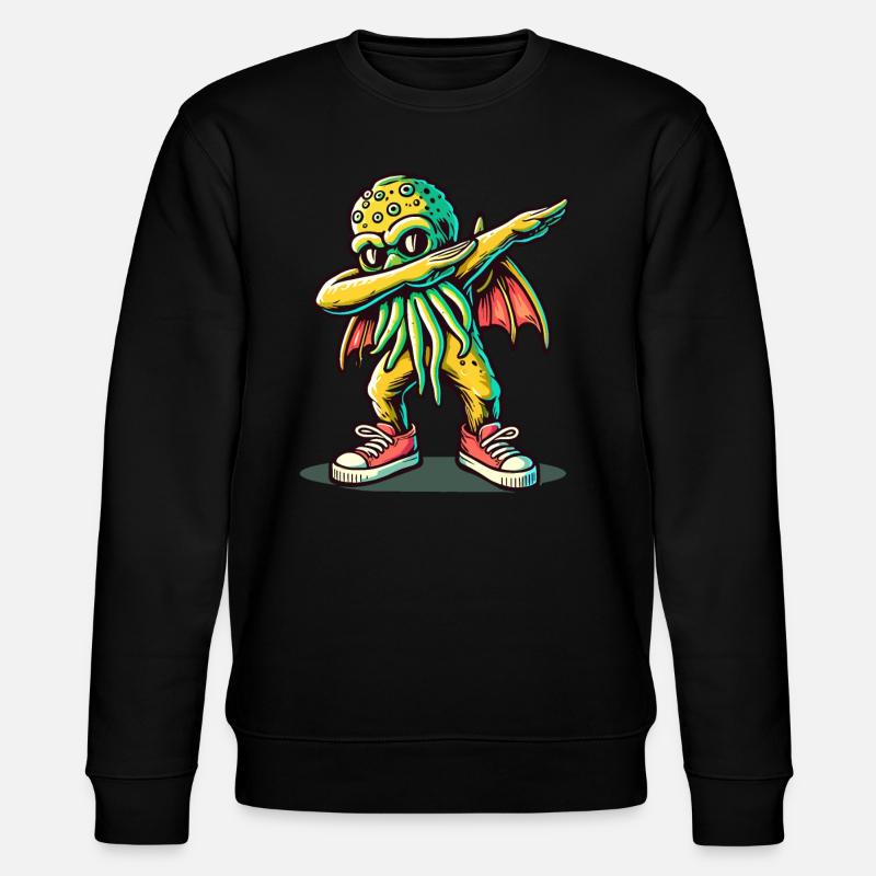 Dabbing drôle Cthulhu Dabbing Design - Sweat bio CHANGER Stanley/Stella Unisexe - noir