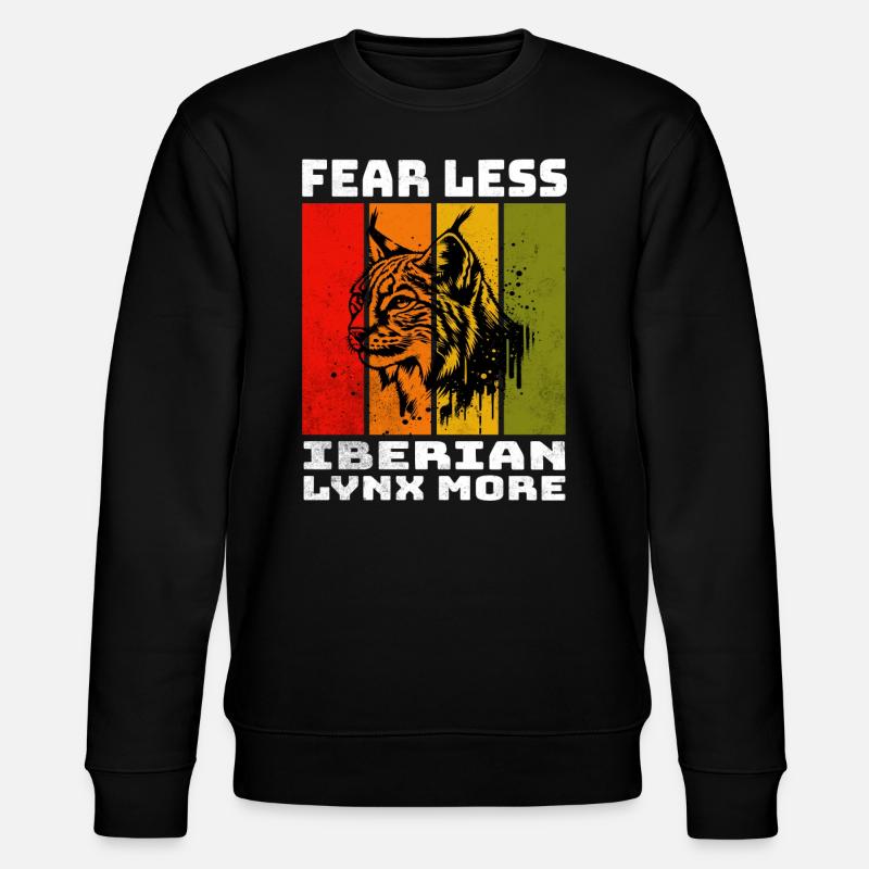 Iberian Lynx Iberischer Luchs - Stanley/Stella CHANGER Unisex Organic Sweatshirt - black