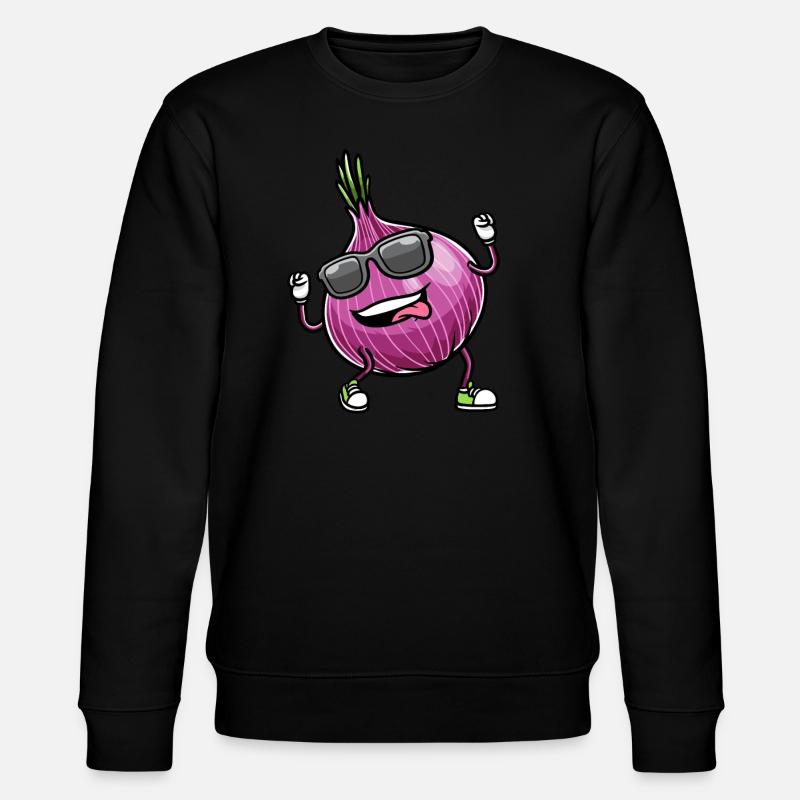 Rote Zwiebel Gemüse - Stanley/Stella Unisex Bio-Sweatshirt CHANGER - Schwarz