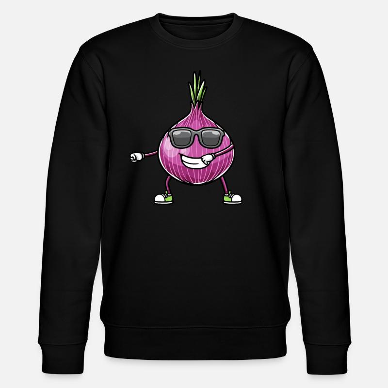 Rote Zwiebel Gemüse - Stanley/Stella Unisex Bio-Sweatshirt CHANGER - Schwarz