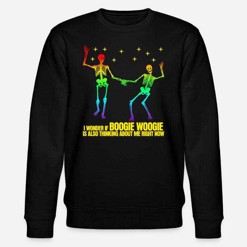 Boogie Woogie Squelette Balançoire - Sweat bio CHANGER Stanley/Stella Unisexe - noir