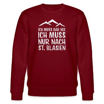 St. Blasien I Schwarzwald Urlaub Motiv für Wäller - Stanley/Stella Unisex Bio-Sweatshirt CHANGER  - Burgunderrot - Vorne - Nik (191cm) & Marisol (170cm)