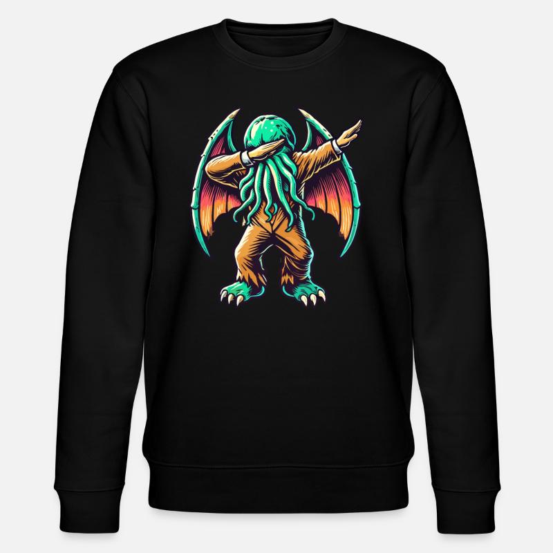 Dabbing drôle Cthulhu Dabbing Design - Sweat bio CHANGER Stanley/Stella Unisexe - noir