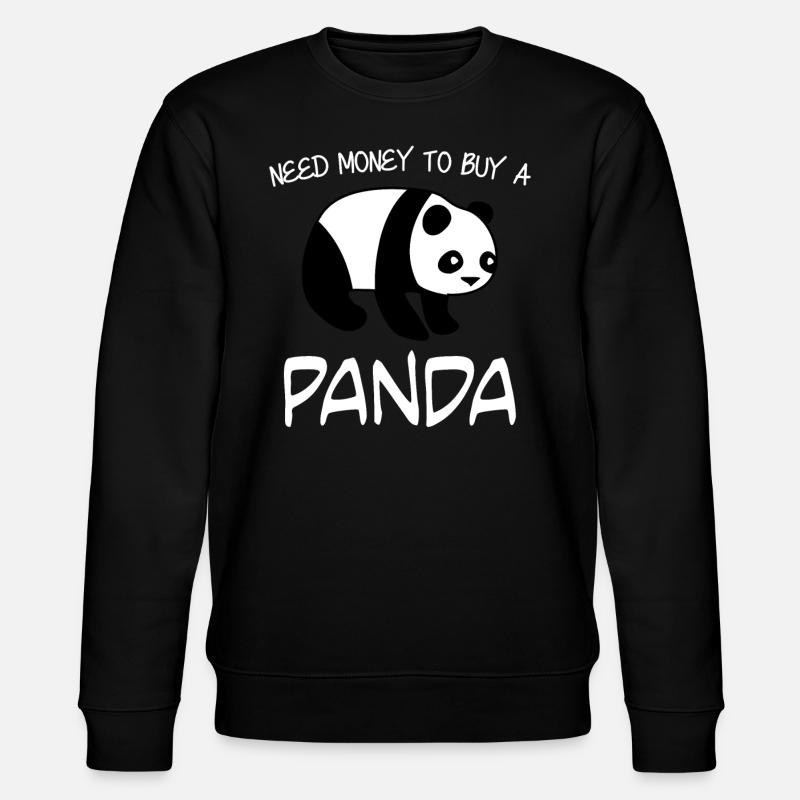 Panda Ours Panda géant - Sweat bio CHANGER Stanley/Stella Unisexe - noir