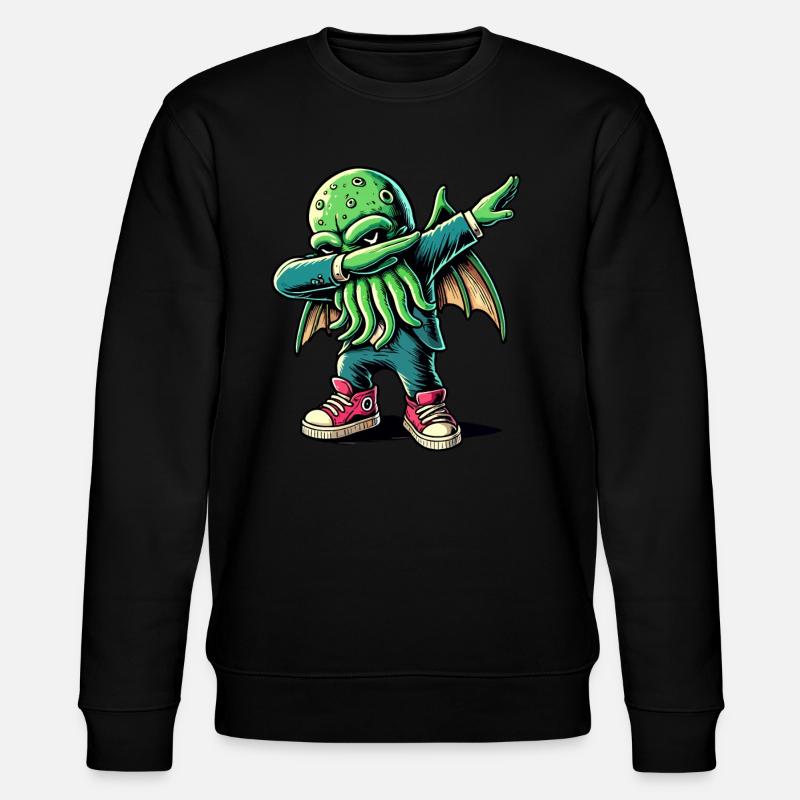 Dabbing drôle Cthulhu Dabbing Design - Sweat bio CHANGER Stanley/Stella Unisexe - noir