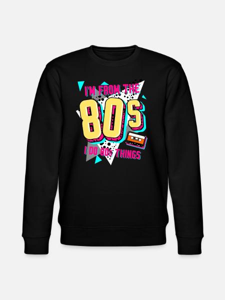 80s Retro Disco 1980 - Stanley/Stella CHANGER Unisex Organic Sweatshirt - black