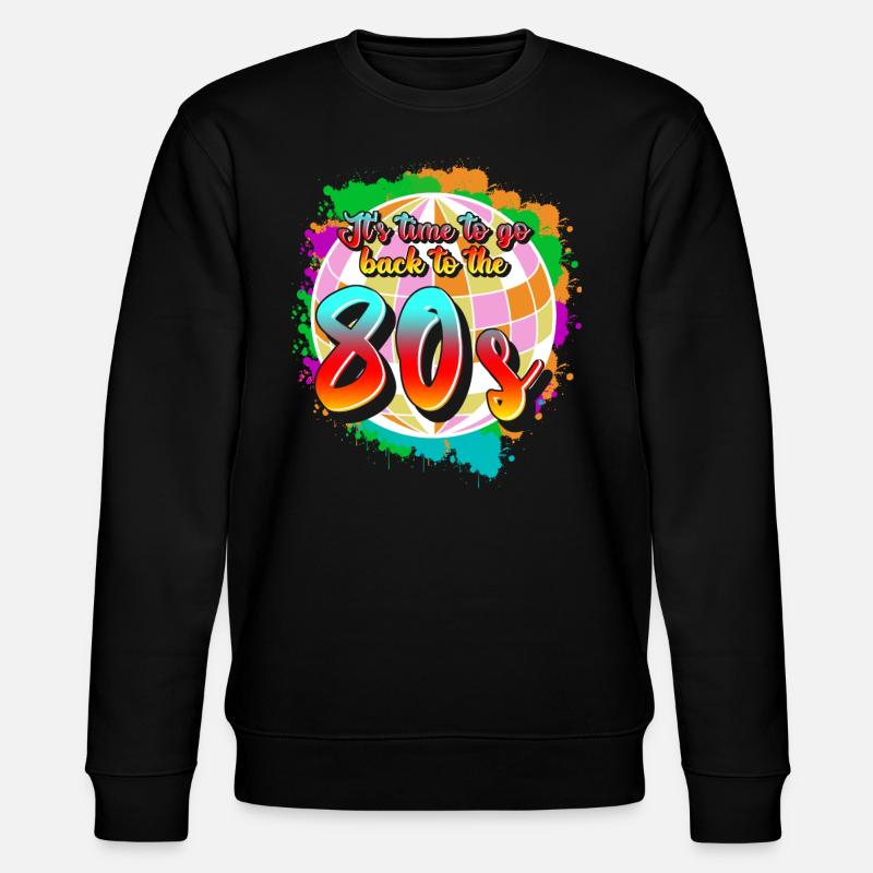 Retro 1980 80s Disco - Stanley/Stella Unisex Bio-Sweatshirt CHANGER - Schwarz