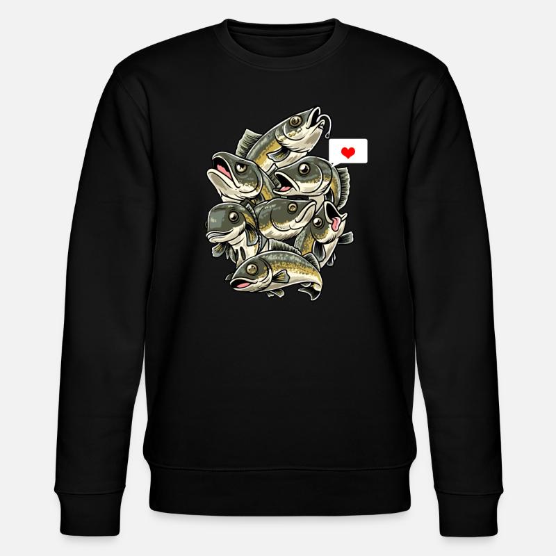 Drôle de sandre Poisson Zander - Sweat bio CHANGER Stanley/Stella Unisexe - noir