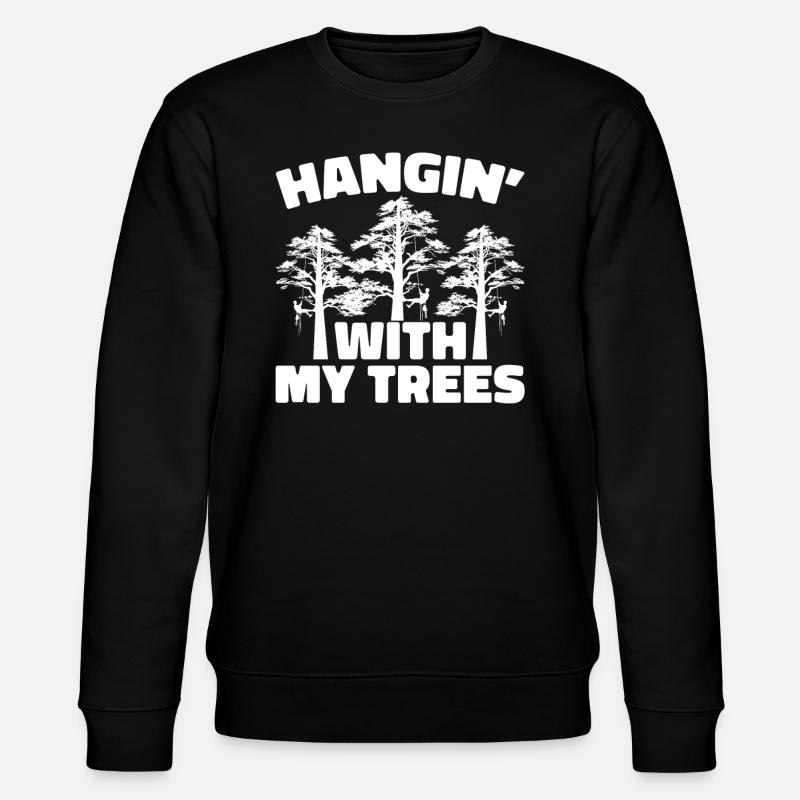 Arborist Baumpfleger Baumkletterer Baumklettern - Stanley/Stella Unisex Bio-Sweatshirt CHANGER  - Schwarz