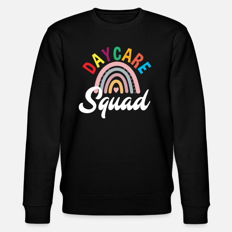 Kindergarten Squad Rainbow - Stanley/Stella CHANGER Unisex Organic Sweatshirt - black