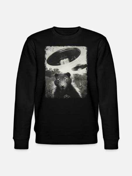 Skunk UFO Alien Alien Selfie - Stanley/Stella CHANGER unisex luomu-collegepaita - musta
