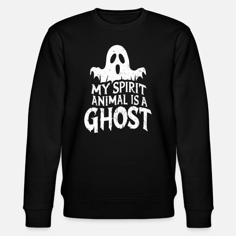 Halloween Geist Gespenst - Stanley/Stella Unisex Bio-Sweatshirt CHANGER - Schwarz