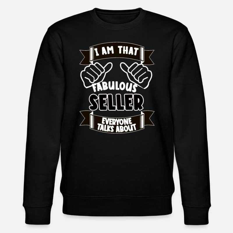 Verkäufer Lustiger Spruch Geschenkidee - Stanley/Stella Unisex Bio-Sweatshirt CHANGER - Schwarz