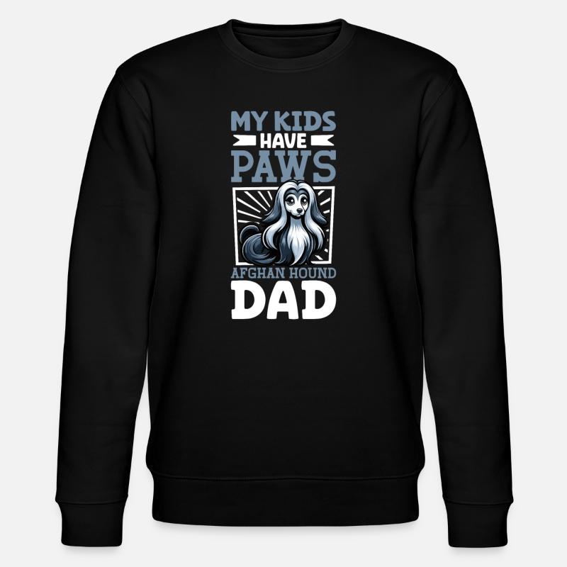 Papa lévrier afghan - Sweat bio CHANGER Stanley/Stella Unisexe - noir