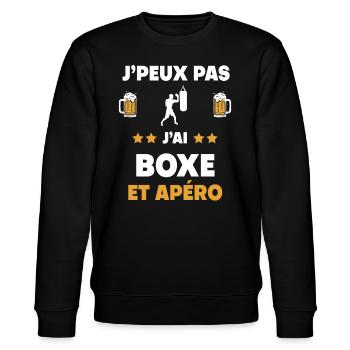 I can't I boxed aperitif gift - Stanley/Stella CHANGER Unisex Organic Sweatshirt - black - Front - Nik (191cm) & Marisol (170cm)