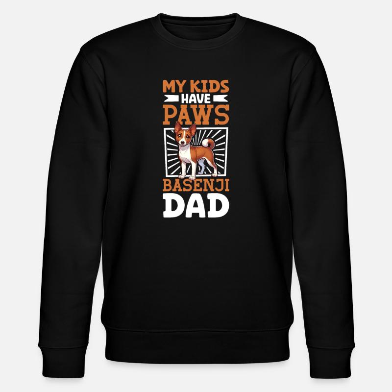 Basenji Papa - Stanley/Stella Unisex Bio-Sweatshirt CHANGER - Schwarz